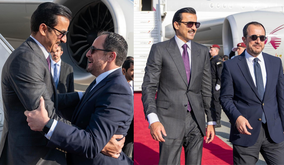HH the Amir Arrives in Cyprus